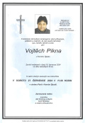 Smuteční oznámení pan Vojtěch Pikna mladší