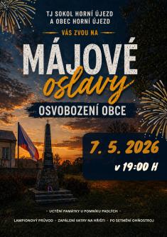 Májové oslavy osvobození obce a Vatra 2026